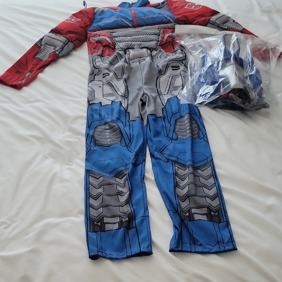 Optimus Prime Costume, Muscle Transformer Costumes For Boys, Padded Character Jumpsuit, Kids Size Large (10-12